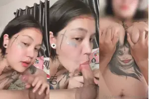 คลิปหลุดonlyfans น้องมุกอมควยแล้วเย็ดกัน Itsmukkk ก่อนนอนจัดสักน้ำกับผัว โม๊คควย-300x450